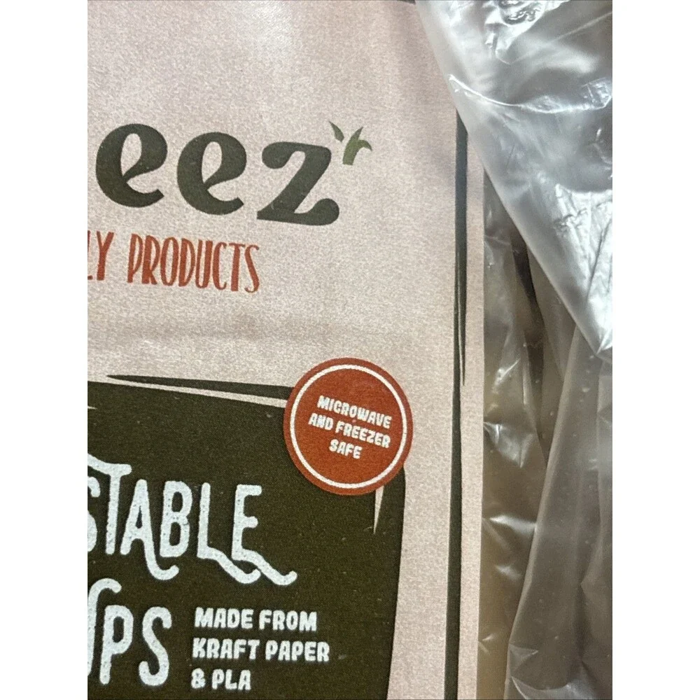 Eco Friendly Compostable Food Cups With Vented Lids 32oz Pack Of 25 Cups No Leak